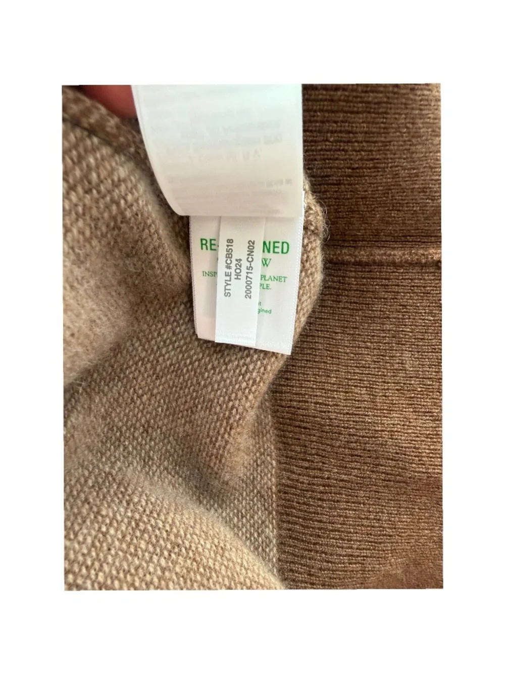 NWT J. Crew Men's Bird's Eye Cashmere Sweater in H. Oak Camel Size M